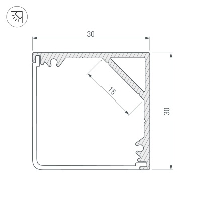 Накладной алюминиевый профиль купить в Москве