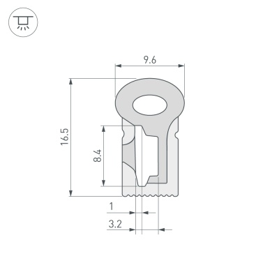 Купить Силиконовый профиль WPH-FLEX-0817-SIDE-S8-10m WHITE в Москве