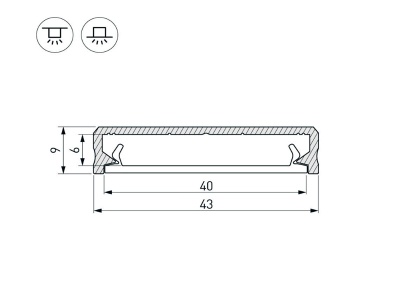 Купить Профиль ALM-FLAT-S-2020 ANOD в Москве