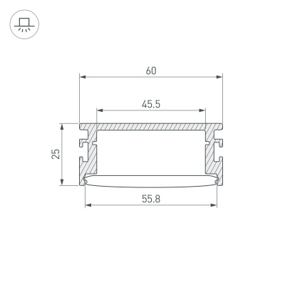 Купить Профиль FLOOR60-H26-3000 ANOD BLACK в Москве