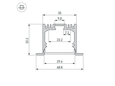Купить Профиль SL-LINIA49M-F-2000 BLACK в Москве