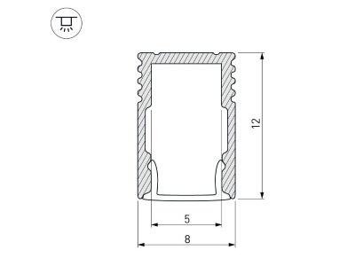 Накладной алюминиевый профиль купить в Москве