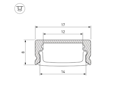 Накладной алюминиевый профиль купить в Москве