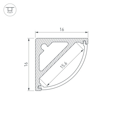 Накладной алюминиевый профиль купить в Москве