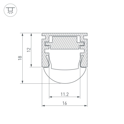 Накладной алюминиевый профиль купить в Москве
