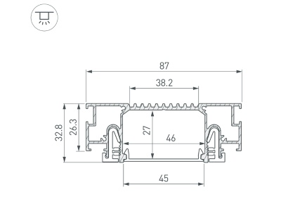 Накладной алюминиевый профиль купить в Москве