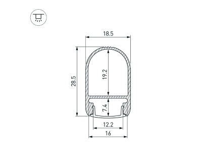 Накладной алюминиевый профиль купить в Москве