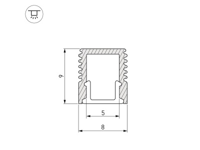 Накладной алюминиевый профиль купить в Москве