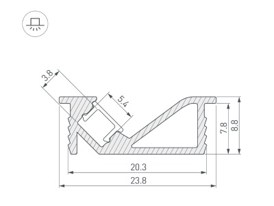 Купить Профиль SL-BEVEL-3000 ANOD в Москве