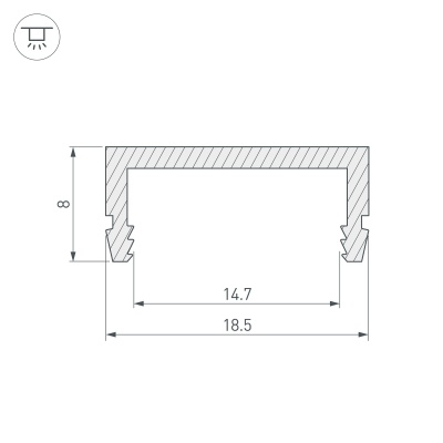 Накладной алюминиевый профиль купить в Москве