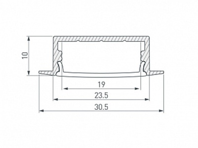 Купить Профиль ARH-WIDE-F-H10-2000 ANOD в Москве