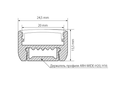 Накладной алюминиевый профиль купить в Москве