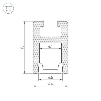 Накладной алюминиевый профиль купить в Москве