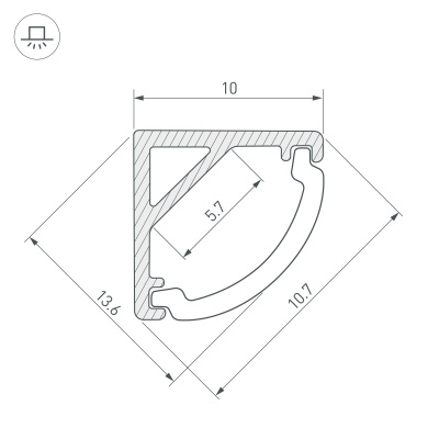 Накладной алюминиевый профиль купить в Москве