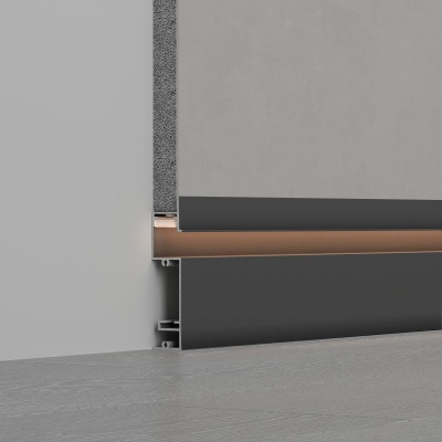 Купить Профиль PLINTUS-H73-F-2000 BLACK в Москве