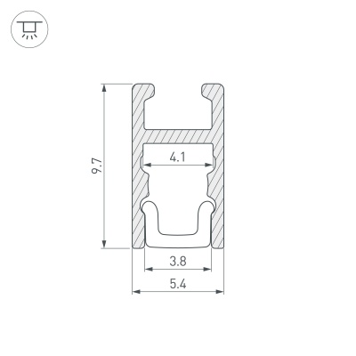 Накладной алюминиевый профиль купить в Москве