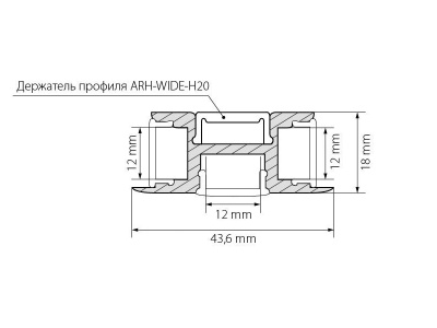 Накладной алюминиевый профиль купить в Москве