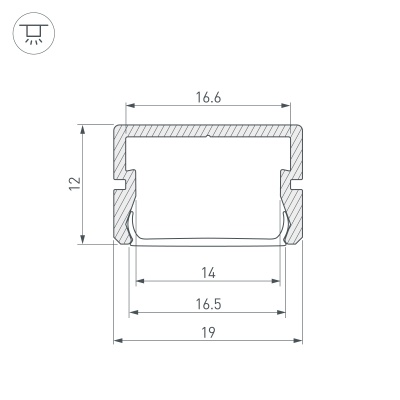Накладной алюминиевый профиль купить в Москве
