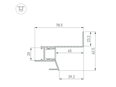 Купить Профиль СEIL-S18-SHADOW-SIDE-3000 WHITE в Москве